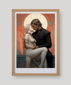 Hercegnő és testőr csók art print A4 és A3 méretben az Aurelian code világából