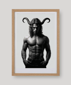 Egy csavar szarvas férfi portré art print A4 és A3 méretben az Uncenzored Sisterhood világából
