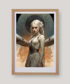 Hercegnő űrhajó előtt art print A4 és A3 méretben az Aurelian code világából