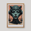 Egy női portré szemes fejfedőben art print A4 és A3 méretben a Night Ordinance