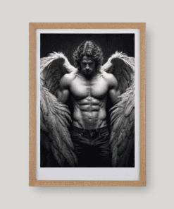 Egy óriás fehér szarnyú férfi portré art print A4 és A3 méretben az Uncenzored Sisterhood világából