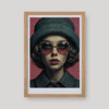 Egy női napszemüveges portré art print A4 és A3 méretben a Night Ordinance