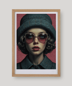 Egy női napszemüveges portré art print A4 és A3 méretben a Night Ordinance