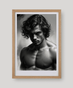 Egy komoly férfi portré kutató tekintettel art print A4 és A3 méretben az Uncenzored Sisterhood világából
