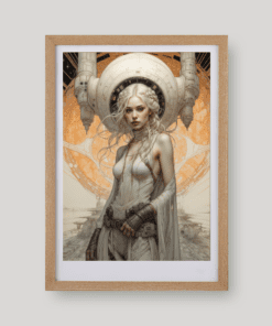 Hercegnő sc-fi portré robottal art print A4 és A3 méretben az Aurelian code világából