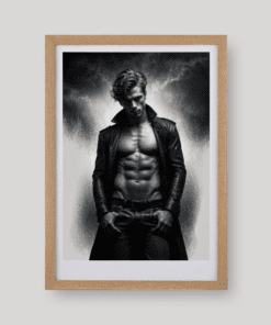 Egy bőrkabátos férfi portré art print A4 és A3 méretben az Uncenzored Sisterhood világából