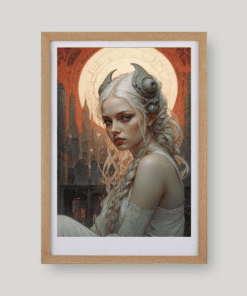 Hercegnő fejdísszel sci-fi art print A4 és A3 méretben az Aurelian code világából