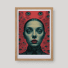 Egy női portré sok szemmel a háttérben art print A4 és A3 méretben a Night Ordinance