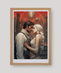 Hercegnő és testőr sci-fi art print A4 és A3 méretben az Aurelian code világából