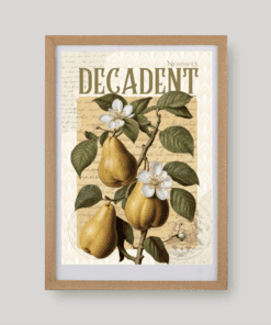 Floral & Fruit No. 46 botanikus art print A4 méretben