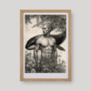 Egy férfi és egy bálna art print A4 méretben a Pyreveil Society világából