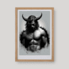 Egy szarvas férfi portré szörmével art print A4 és A3 méretben az Uncenzored Sisterhood világából