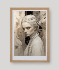 Hercegnő monokróm art print A4 és A3 méretben az Aurelian code világából