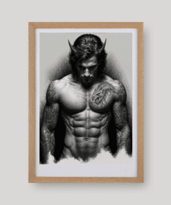 Egy apró szarvas férfi portré art print A4 és A3 méretben az Uncenzored Sisterhood világából