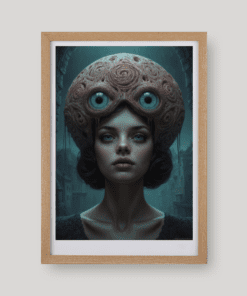 Egy női portré agyszerű kalapban art print A4 és A3 méretben a Night Ordinance világából