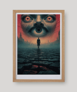 Egy arc szemmel a szájában art print A4 és A3 méretben a Night Ordinance világából