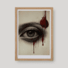 Egy női szem vérfolttal art print A4 és A3 méretben a Night Ordinance világából