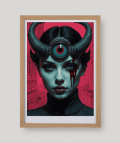 Egy női portré szervakkal és 3. szemmel art print A4 és A3 méretben a Night Ordinance világából