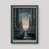 Monumentális sci-fi infrastruktúra az ETulen rendszerben art print A4 méretben a Greetings from the Void világából