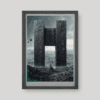 Idegen archívumépület sci-fi környezetben, art print A4 méretben a Greetings from the Void világából