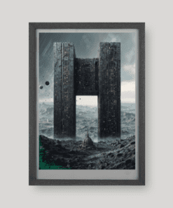 Idegen archívumépület sci-fi környezetben, art print A4 méretben a Greetings from the Void világából
