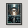 Kör alakú hiperléptékű portálállomás sci-fi környezetben, art print A4 méretben a Greetings from the Void világából