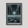 Metaépítészeti zsiliprendszer sci-fi városban, art print A4 méretben a Greetings from the Void világából