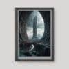 Ipari feldolgozóhíd egy elhagyatott sci-fi térben, art print A4 méretben a Greetings from the Void világából