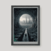 Sci-fi elvezetőcsatorna-állomás art print A4 méretben a Greetings from the Void világából
