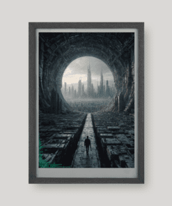 Sci-fi elvezetőcsatorna-állomás art print A4 méretben a Greetings from the Void világából