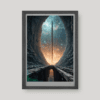 Fényoszlopos naptorony egy idegen sci-fi környezetben, art print A4 méretben a Greetings from the Void világából