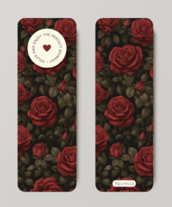 Rózsa botanikus illusztrációja könyvjelző, a NightPages Floral & Fruit Rózsa kollekciójából
