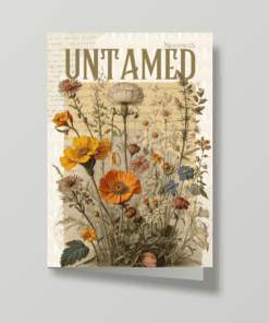 Vadvirág botanikus illusztrációja képeslapon, a NightPages Floral & Fruit Vadvirág kollekciójából
