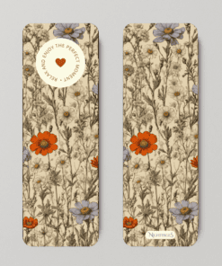 Vadvirág botanikus illusztrációja könyvjelző, a NightPages Floral & Fruit Vadvirág kollekciójából