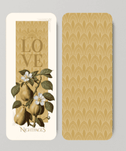 Körte botanikus illusztrációja könyvjelző, a NightPages Floral & Fruit Körte kollekciójából